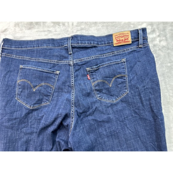 Levis 311 Jeans Womens Plus Sz 22W Blue Shaping Skinny Capri Whiskered Faded - Picture 4 of 13
